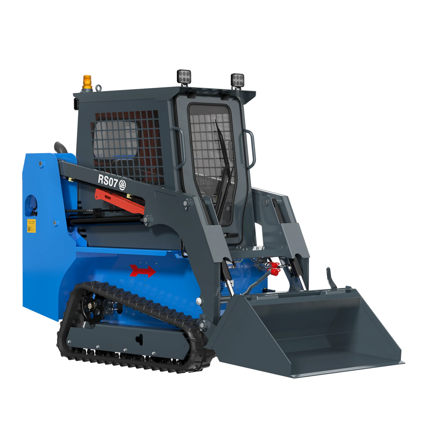 RS07 Rippa Skid Steer with Kubota Engine, Pilot Tracks, Closed Pump