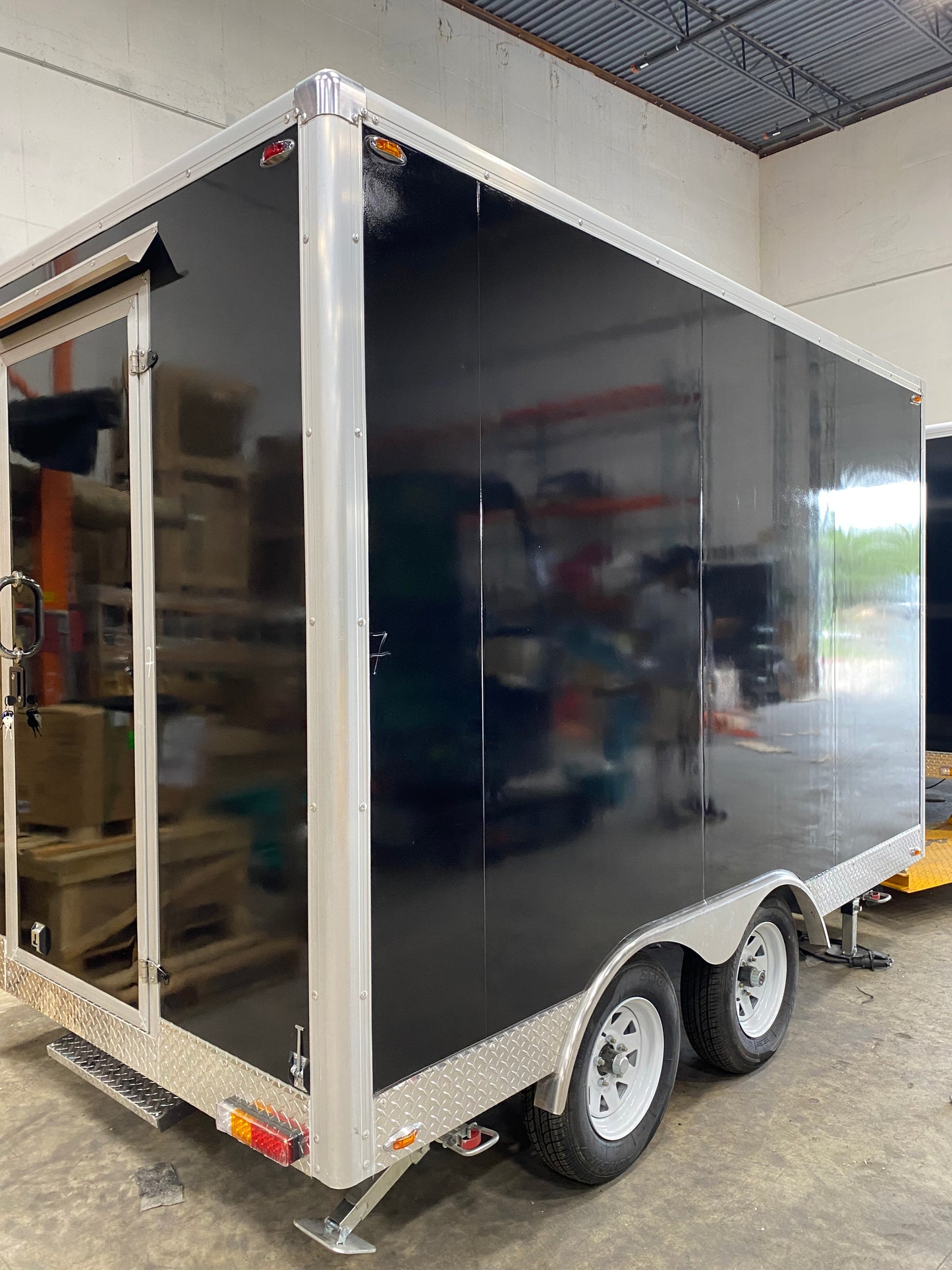 2024 7x11 Black Food/Drink Concession Trailer, In Stock in Austin, TX