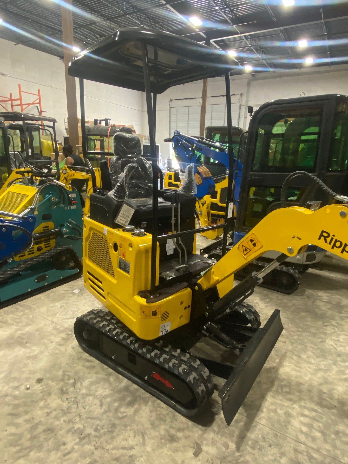 Rippa Mini Excavator with Kubota D902 Diesel, Canopy, Pilot Controls