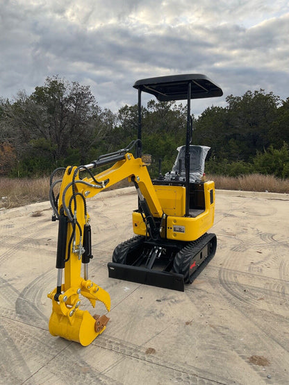 1 TON R319 Mini Excavator w/ Canopy:B&S XR210 EPA Gas Bucket/Hydraulic Thumb